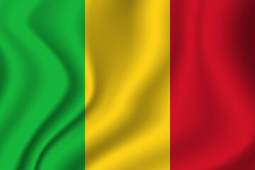 Flag of Mali. National symbol in official colors. Template icon. Abstract vector background