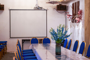 Catering long table seating and conference long table in restaurant