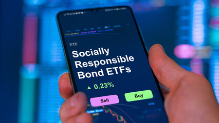 Invest in socially responsible bond ETF, an investor buys or sell an etf substainable fund.