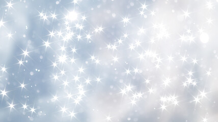 blue snowfall bokeh background, abstract snowflake background on blurred abstract blue