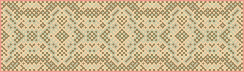Multicolor truchet tiling connections illustration