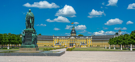 Karlsruhe Castle, Karlsruhe, Baden-Wuerttemberg, Germany, Europe.