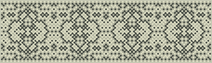 Multicolor truchet tiling connections illustration