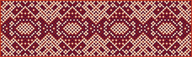 Multicolor truchet tiling connections illustration