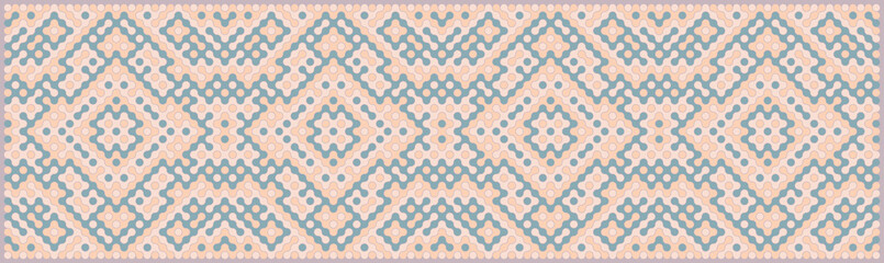 Multicolor truchet tiling connections illustration