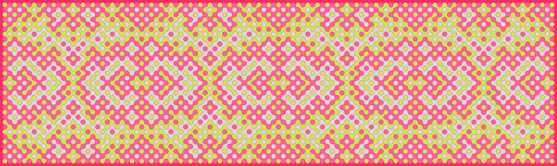 Multicolor truchet tiling connections illustration