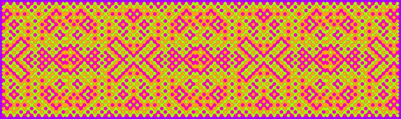 Multicolor truchet tiling connections illustration