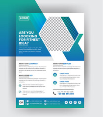 Corporate business flyer and brochure cover page design template