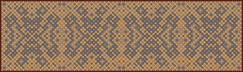 Multicolor truchet tiling connections illustration