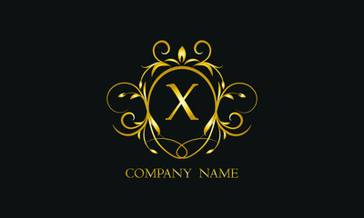 Creative monogram, icon with letter X. Logo design for your business, restaurant, invitation, label.