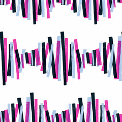 Irregular stripes wave, ripple, trembling hand. Abstract minimal template cover textile home decor. Water texture background. Vector illustration