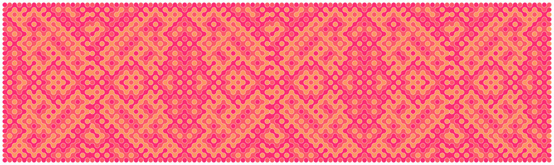 Multicolor truchet tiling connections illustration