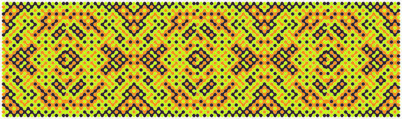 Multicolor truchet tiling connections illustration