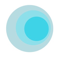 abstract blue circles on white background