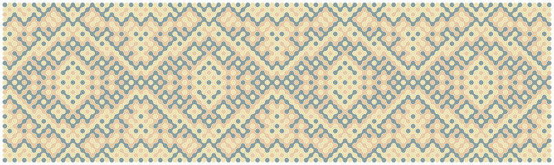 Fototapeta premium Multicolor truchet tiling connections illustration