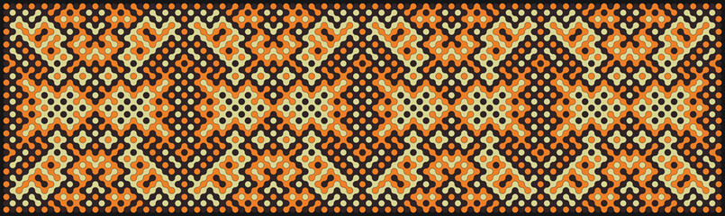 Multicolor truchet tiling connections illustration