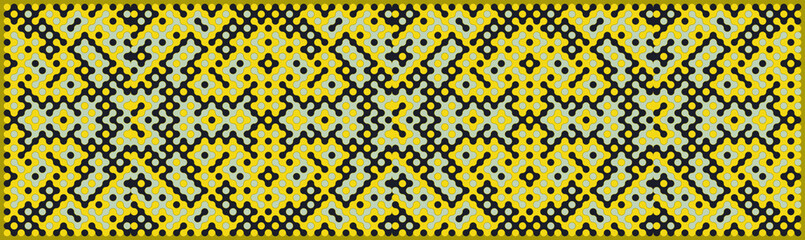 Multicolor truchet tiling connections illustration