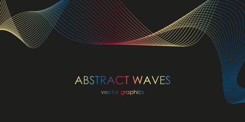 Abstract vector background. Colorful waves.