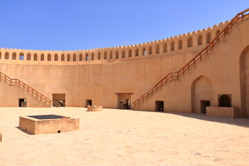 Nizwa fort in Oman historic building