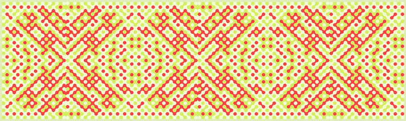 Multicolor truchet tiling connections illustration