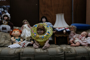 dolls in the flea market