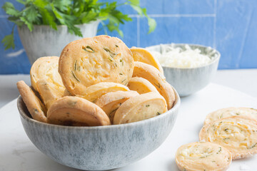 Cheese cookies with parsley and cheese
