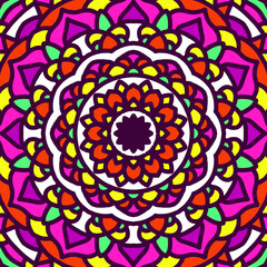 Fototapeta na wymiar Colorful Mandala background, Decorative round ornaments. Anti-stress mandala patterns.