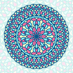 Colorful Mandala background, Decorative round ornaments. Anti-stress mandala patterns.