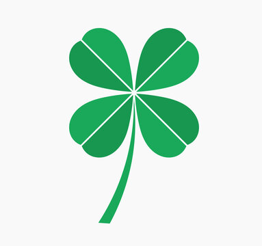 recommend clip art: Four leaf clover plant icon.