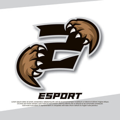 Claw esport logo letter Z, Tiger esport logo, Bear claw esport, Fox esport logo, Coyote esport logo © widoko
