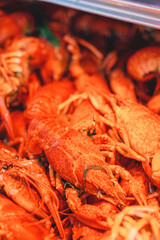 Lobster in the metal tray