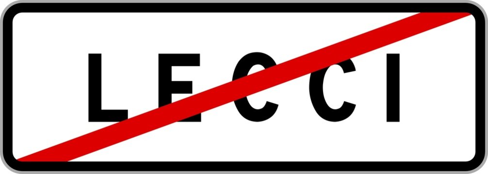 Panneau sortie ville agglom&eacute;ration Lecci / Town exit sign Lecci