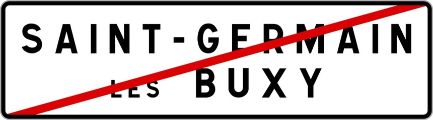 Panneau sortie ville agglomération Saint-Germain-lès-Buxy / Town exit sign Saint-Germain-lès-Buxy