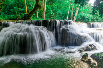 waterfall in tropical forest Chet Sao Noi Waterfall, Saraburi, Thailand