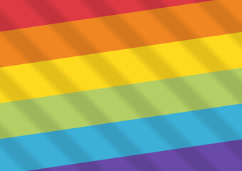LGBTQ wallpaper. Flag LGBTQ+ wave realistic concept banner, web vector illustration. Internet icon and label LGBT community, pride freedom multicolored design check box.