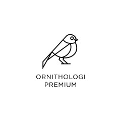 Fototapeta na wymiar Ornitholgi logo design icon template