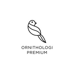 Ornitholgi logo design icon template