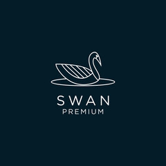 Swan design ico logo template