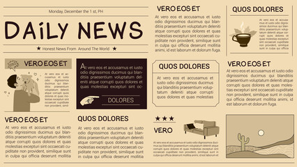 Old News Paper Page Template