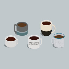 Isometric Coffee Mugs