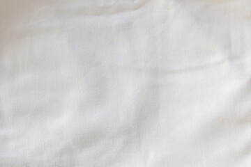 Crumpled fabric texture, white table cloth , white canvas - Powered by Adobe