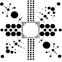 Abstract geometric pattern black and white graphics. Illustration for design of a seamless pattern with texture. Geometric shapes monochrome minimalism art. hand drawn digital ornament