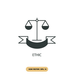 ethic icons  symbol vector elements for infographic web