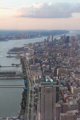 Fototapeta premium Aerial view of the Manhattan skyline