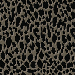 Abstract leopard skin vector seamles pattern.  irregular brush spots and  backgrounds. Abstract wild animal skin print. Simple irregular geometric design.
