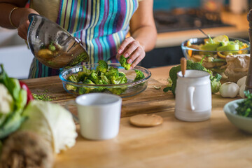 Lunch preparation in progress, messy kitchen