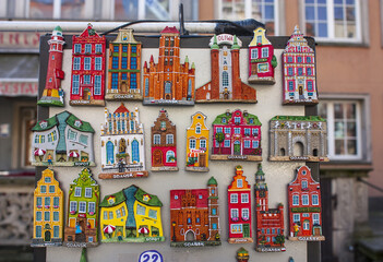 Souvenir magnets from Gdansk, Poland