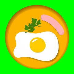 Postcard - paper scrambled eggs