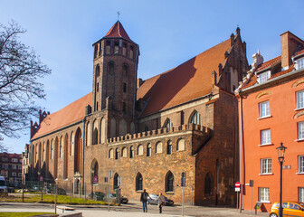 Fototapeta na wymiar Basilica of St. Nicholas Dominican in Gdansk, Poland