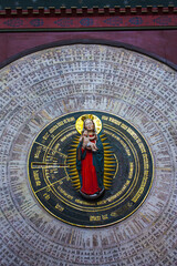 Astronomical clock in St Mary's Basilica in Gdansk  